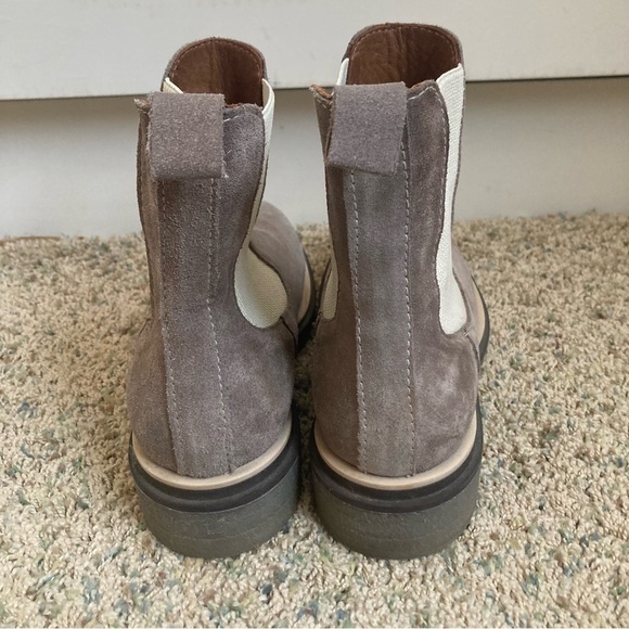 Bueno Free People Suede Chelsea Boots Purple & Cream Sz 39 - Picture 6 of 11